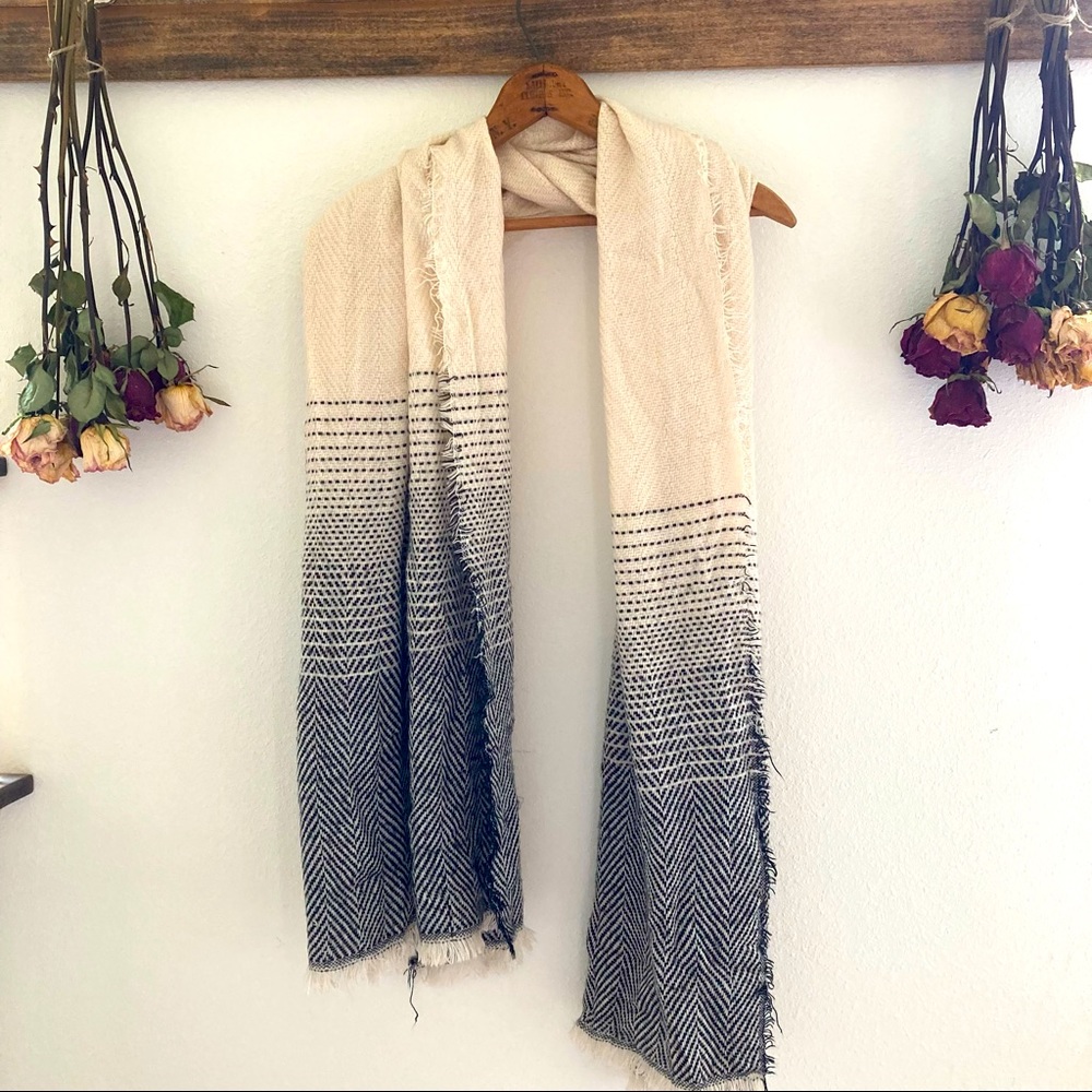 White and Black Scarf